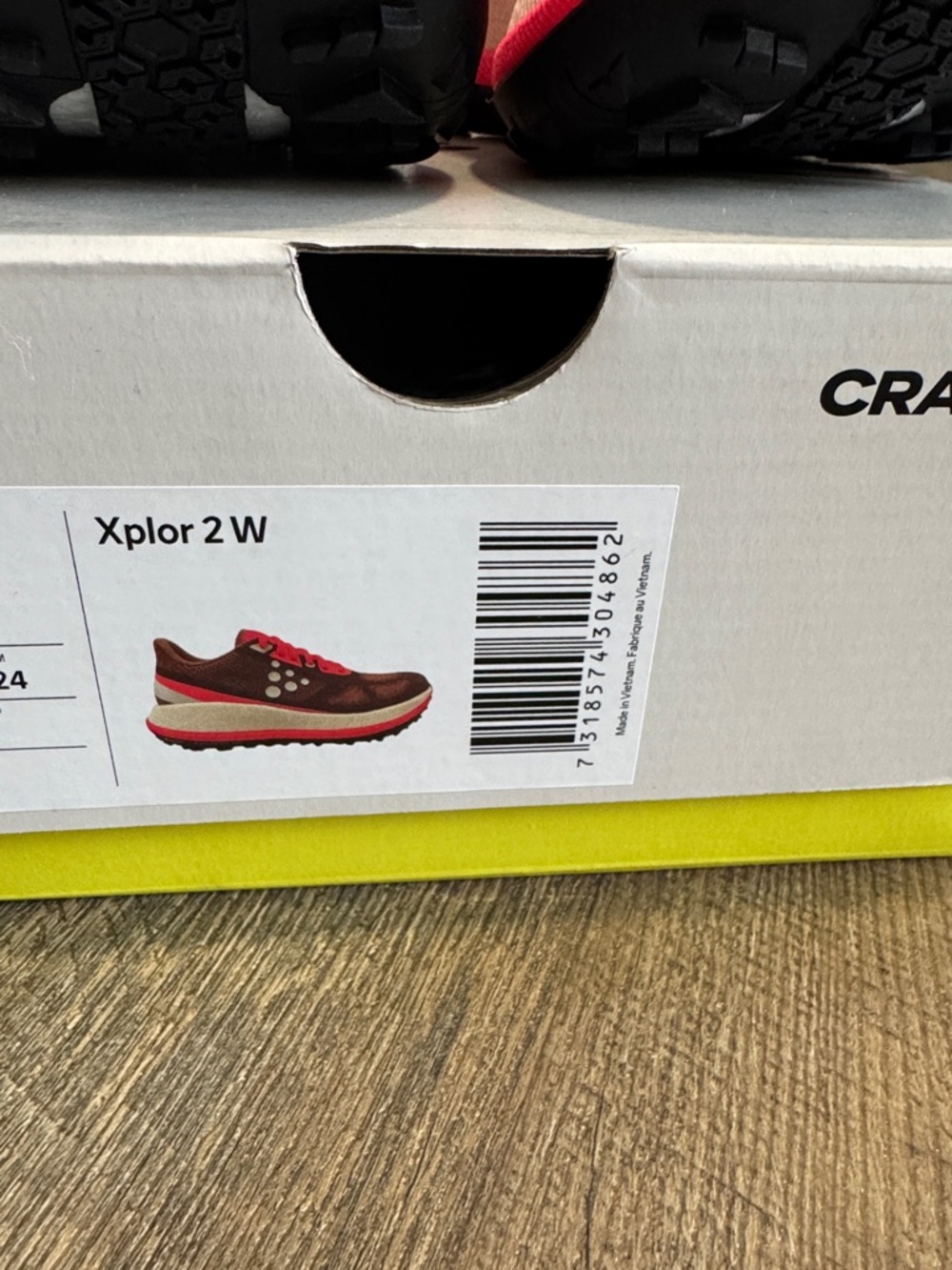 Craft Women's Sneakers in Burgundy and Hot Pink with shoe box. - Picture 11 of 11